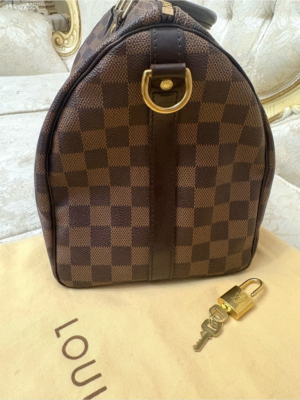 Louis Vuitton Brown Damier Ebene speedy 30 bandouliere - Picture 7 of 11